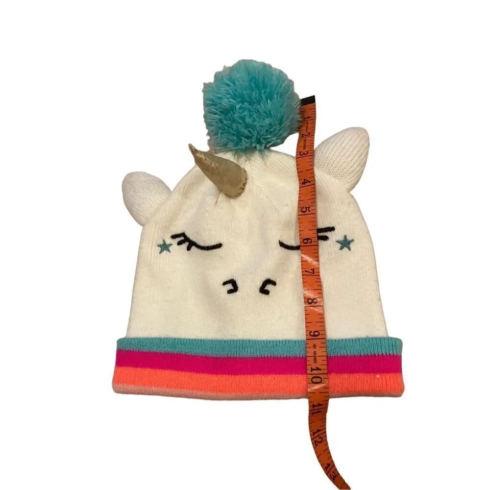 Made For Play Unicorn Pompom Hat Beanie Winter Fall Ski